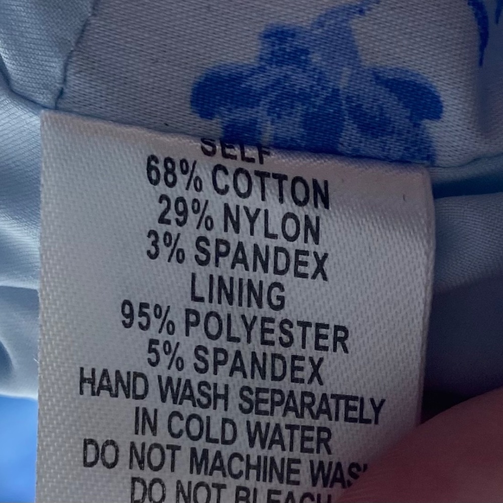 NEW Cotton Candy LA Sz Medium Crop Top Tank Blue Floral Cutout Smocked - Picture 5 of 6